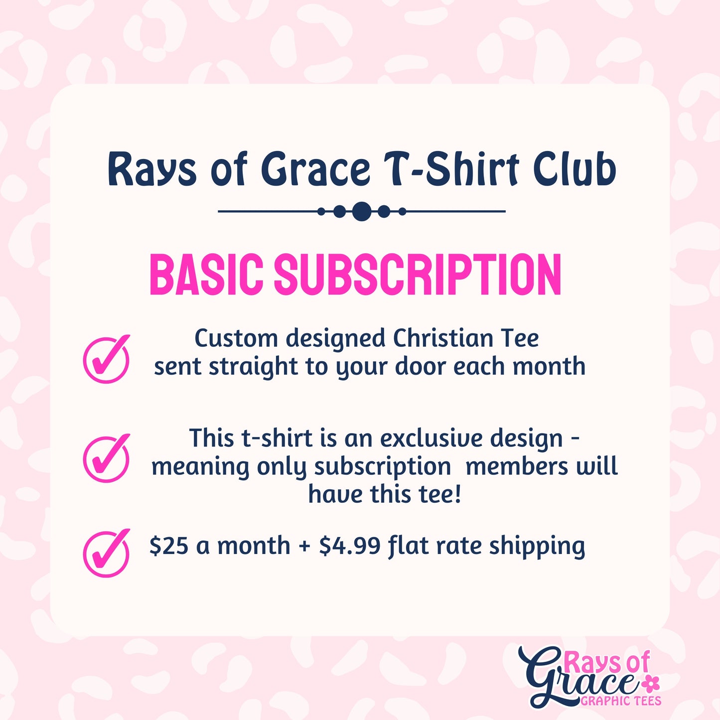 Rays of Grace Monthly T-Shirt Subscription